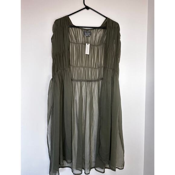 Anthropologie Tops - Anthropologie Sheer Pleated Cover-Up